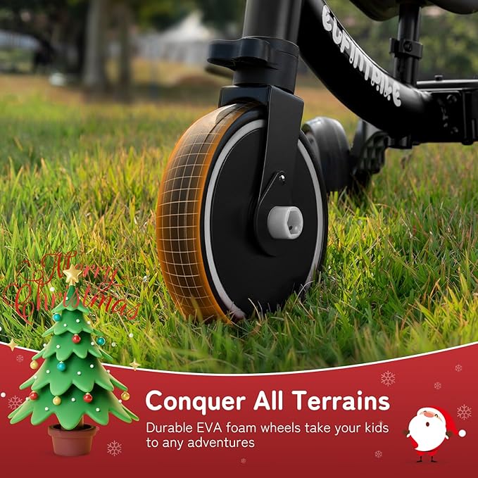 besrey 5 in 1 Toddler Bike for 1 Year to 4 Years Old Kids, Toddler Tricycle Kids Trikes Tricycle, Toys for Boy & Girl, Balance Training, Removable Pedals