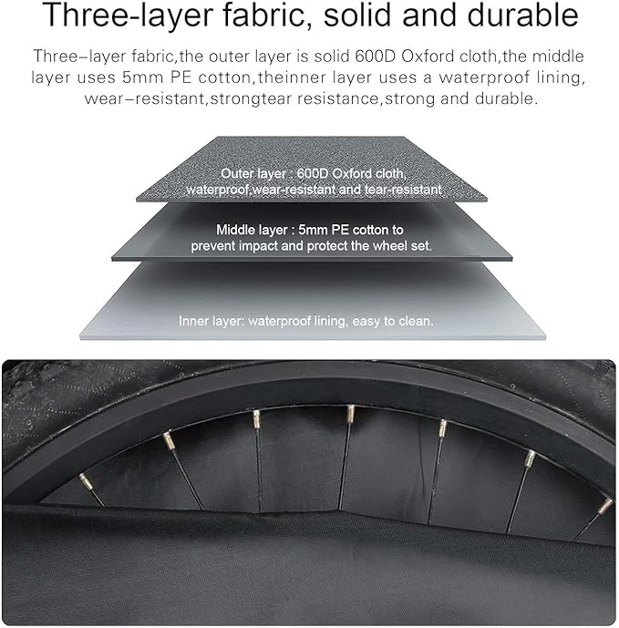 Rhinowalk Bike Wheel Bag Wheelset Carrying Bag 26 to 29 inch MTB Mountain Bike/700C Road Bike Wheel Travel Case