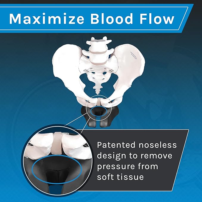 ISM PR Series Noseless Bicycle Seat - Anatomic Relief Bicycle Saddle for Hybrid, Time Trial, Road, and Mountain Bikes - No Nose Bike Saddle for Reduced Numbness and Discomfort