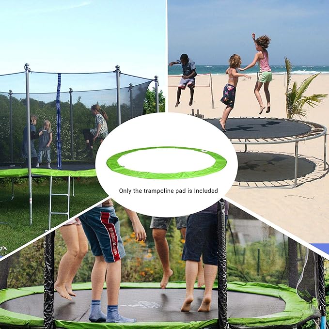 AW 12/13/14/15FT Trampoline Spring Cover Replacement Trampoline Safety Pad Trampoline Accessories, UV-Resistant, PVC EPE Foam Protection Blue/Multicolor/Green