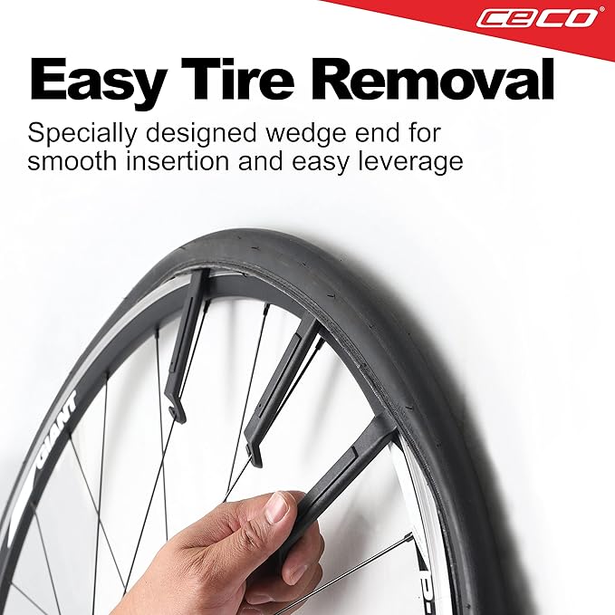 CECO-USA Bike Tire Removal Lever – Remove and Repair Bicycle Tires - 3 Piece Set – Easy to Use – Slim, Compact, Lightweight – Nylon Reinforced with Glass Fiber for Strength