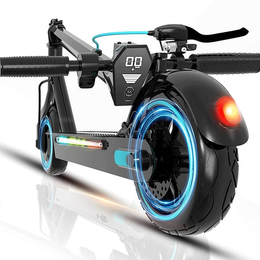 Electric Scooter Adults, 500/600W Motor, 28 MPH Top Speed,10" Vacuum Big Tires, Foldable E-Scooter with App Control & Disc Braking System for Smart APP Contro