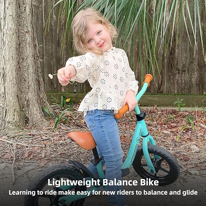 JOYSTAR 10"/12" Toddler Balance Bike for Girls & Boys, Ages 18 Months to 5 Years, Kids Push Bike with Footrest & Adjustable Seat Height, First Birthday Gifts for 2-5 Boys Girls