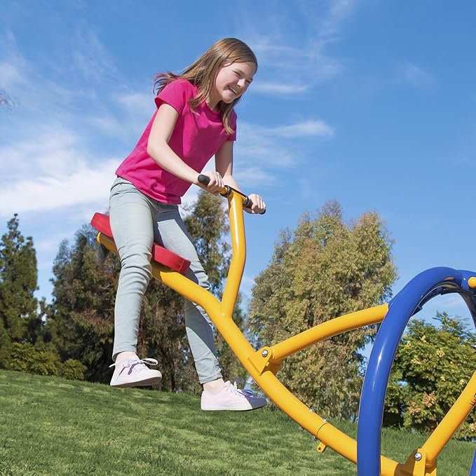 Gym Dandy Indoor & Outdoor Playground Equipment Teeter Totters, 360 Spinning Seesaw, Swing Set for Children Exercises Age 3-12