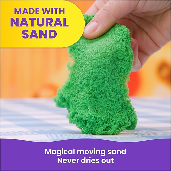 Kinetic Sand, SquishPizza Rising Pizza Oven Playset with 1lb Play Sand & 5 Tools, Play Food Arts & Crafts, Holiday Gifts & Stocking Stuffers for Kids Ages 3 and up
