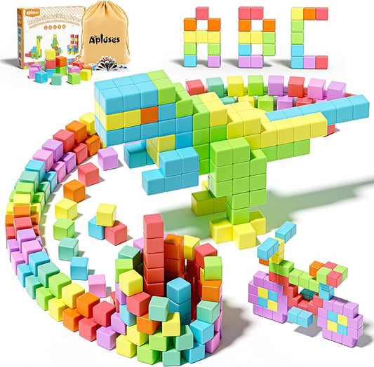 42PCS Magnetic Blocks Set, Magnet Building Cubes for Toddlers, Travel Sensory Autism Preschool Montessori Toys for 3 4 5 6 7 8 Year Old, Birthday Girls Boys Gifts