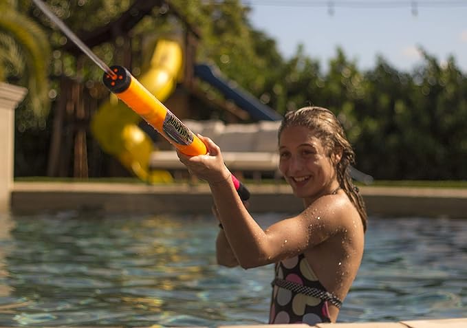 Stream Machine Water Gun Launcher - Single Barrel Water Blaster - Squirt Gun for Outdoor Games - Swimming Pool Toys (Colors Vary)