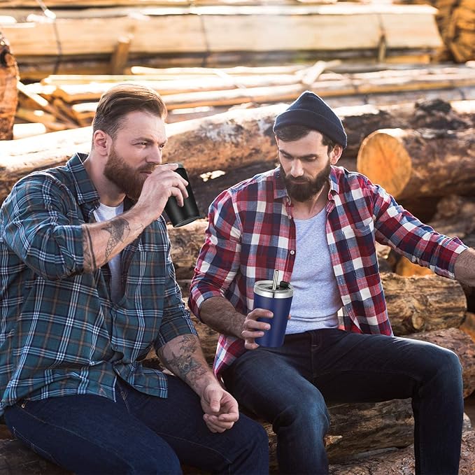 VEGOND 12oz Tumbler Stainless Steel Tumbler bulk Vacuum Insulated Double Wall Travel Tumbler with Lid and Straw Reusable Tumbler, Navy blue 12 Pack