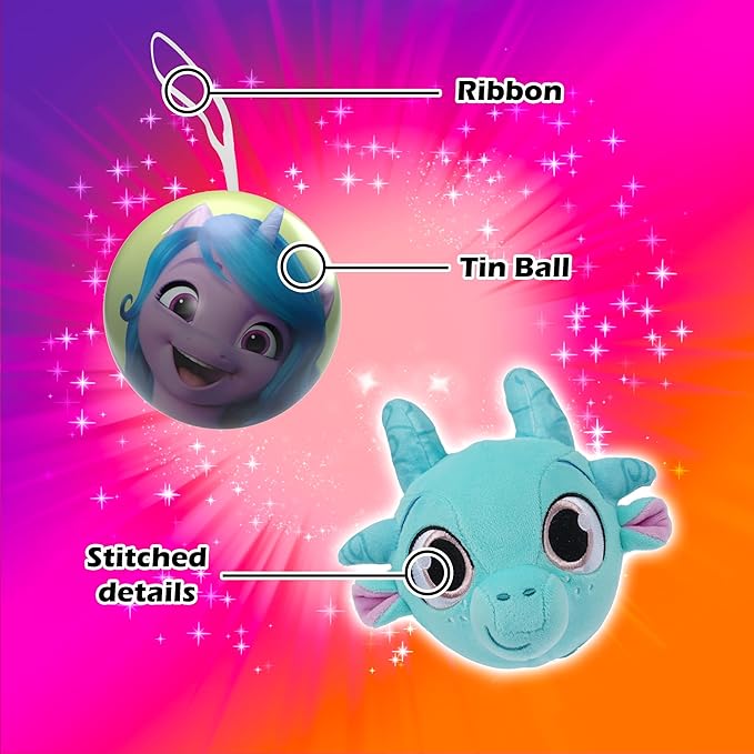 My Little Pony Plush Mystery Ball with Stickers & Fidget Toys - Plushies Blind Box Cute Figures, Stuffed Animal Collectible Toys, Gifts, Prizes for Kids, Ages 3+ (2-Pack)