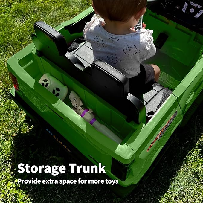 24V 10Ah Ride on Toy for Big Kids, 4WD 2 Seater Electric SUV Kids Car to Drive with Remote Control, 4x200W Motors - Army Green