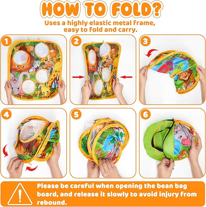 Bean Bag Toss Game Outdoor Toys for Toddlers Kids, Cornhole Game Outside Toys for Kids Ages 3-5, Carnival Game Toodler Kids Outdoor Toys for Ages 5-7