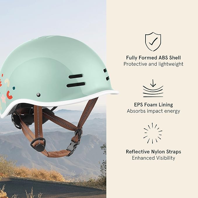 Retrospec Remi Kids' Bike Helmet for Youth Boys & Girls- Bicycle Helmet with Built-in Visor and Adjustable Reflective Straps for Skateboarding, Scooters, Rollerblading -