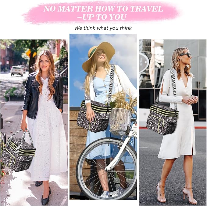 LOKASS Lunch Box for Women-16L-Insulated Lunch Bag Women, Expandable Double-layer Leakproof Cooler Bag with Upgrade Adjustable Shoulder Strap Ideal for Work/Travel/Picnics（Black Flower）