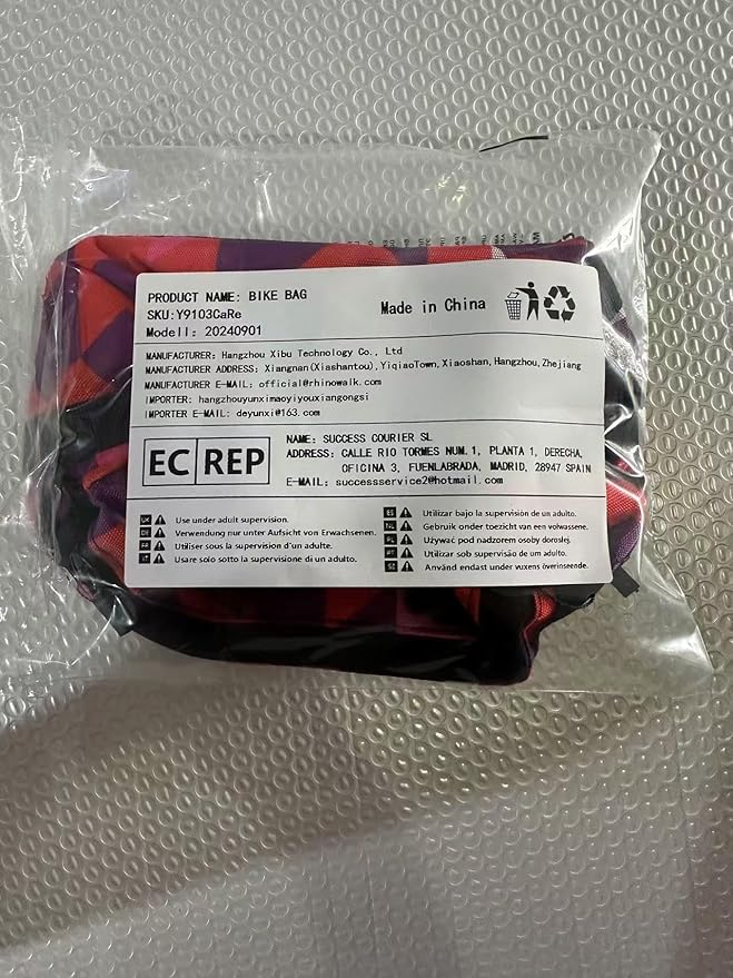 Rhinowalk Bike Handlebar Bag, Bicycle Front Bag Shoulder Bag Storage Bag with Shoulder Strap for Road Mountain Bike Cycling Travel