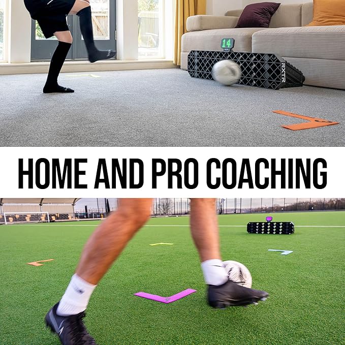 RXTR Reaction Training Light - Smart Soccer Training Device with Real-Time Scoring, Built-in Drills, Compatible with QUICKPLAY Rebounder Boards, No App Required