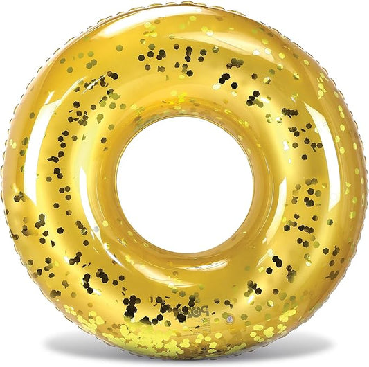 CoTa Global Inflatable Pool Float Tube Confetti Premium Swim Ring Heavy Duty Vinyl Flotation Pool Floats Toy for The Beach, Party, Vacation, UV Resistant - Pool Party