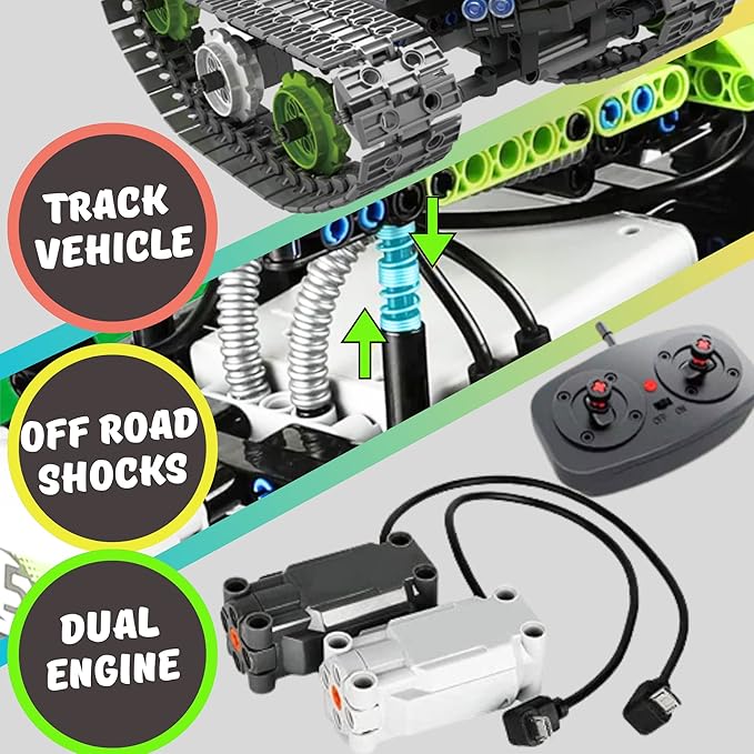 Kididdo Remote Control Cars Robot Building Kit Educational Toys for Age 8-13 Fun STEM Toys for Kids 3-in-1 RC Car Kit to Build Cool Building Blocks Set Birthday Gift for 8 9 10+ Year Old Boys