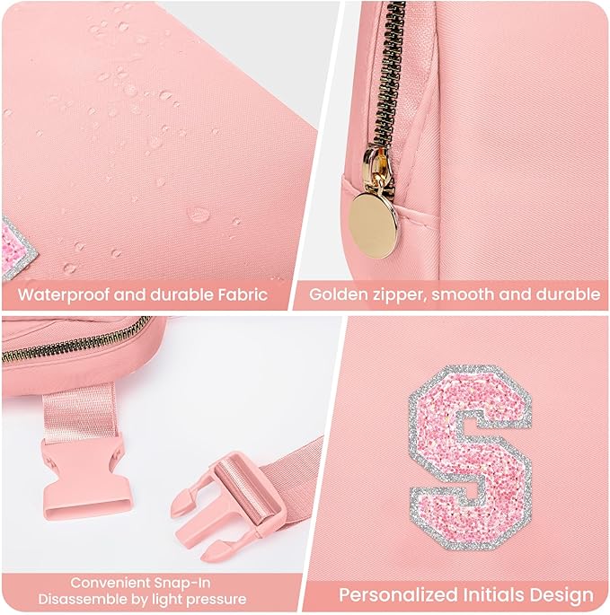 Birthday Gifts for 6 7 8 9 10 11 12 13 14 Year Old Girls, Fashion Waist Packs Fanny Pack Belt Bags for Girls Teen Kids,Crossbody Bag Teen Preppy Trendy Stuff Travel Essentials (Peach, S)