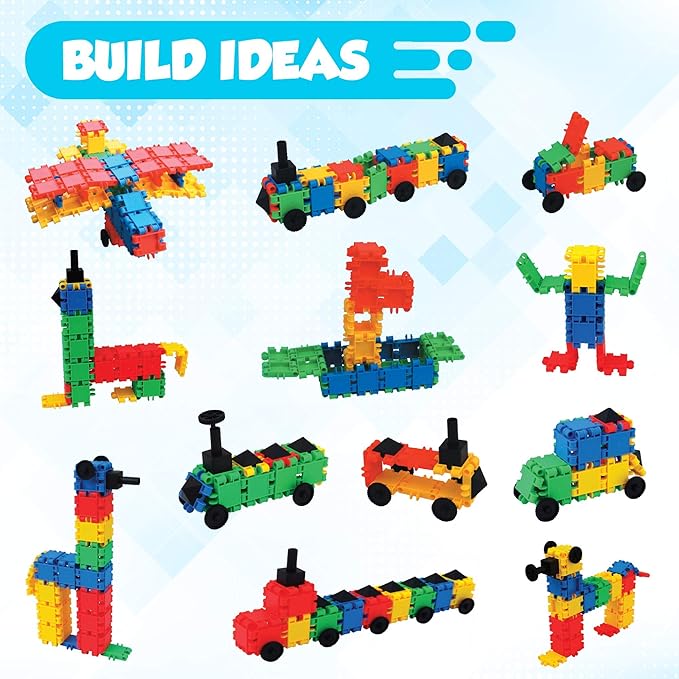 Snapid Building Bricks 1000 Pcs Connecting Toy - Strong Durable Colorful Block Set w Storage, Interlinking Construction Blocks for Kids - STEM Development, Creativity and Educational Children Toys, 4+