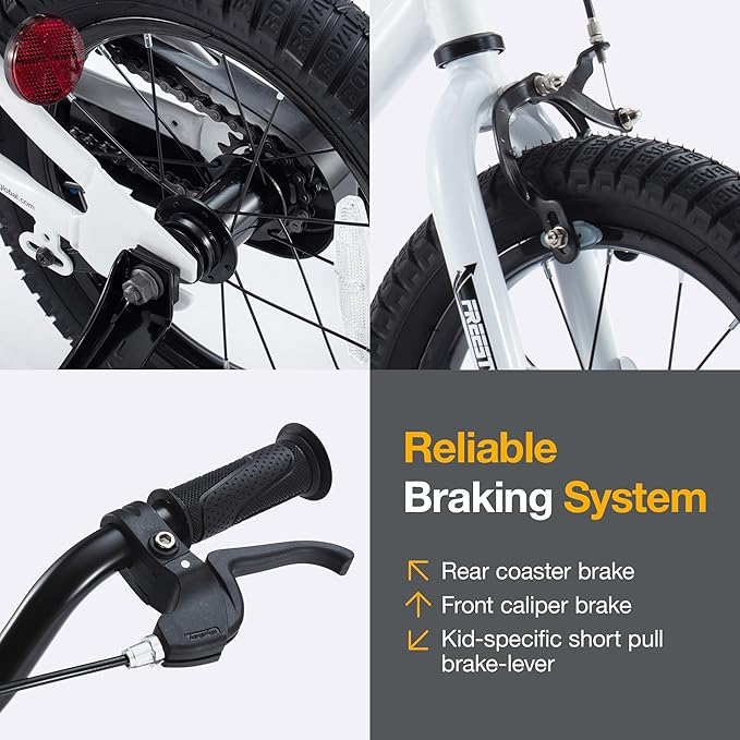 RoyalBaby Kids Bike EZ Freestyle Training Free Balance to Pedal Easy Learning Bicycle, 12-18 Inch for Toddlers to Big Kids