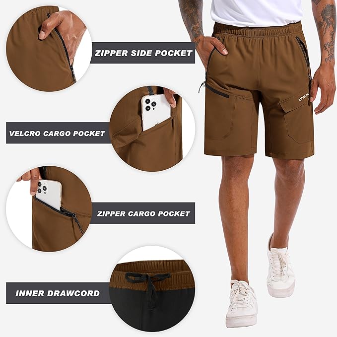 Men's Mountain Bike Shorts 3D Padded Baggy Bicycle Riding Cycling Shorts Quick Dry Lightweight Biking Shorts