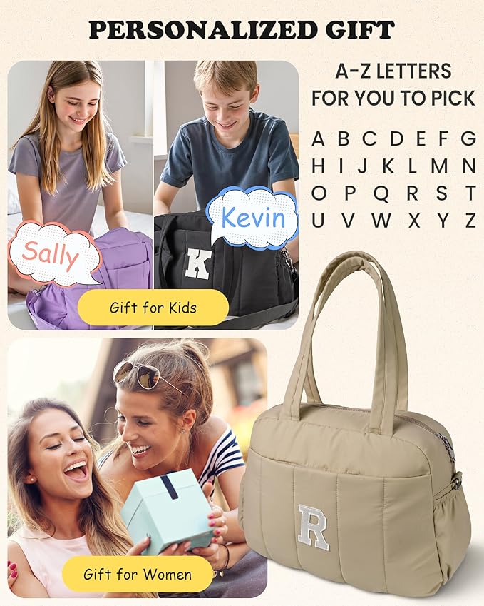 10 Yr Old Girl Birthday Gifts-Monogram Duffle Bag, Weekender Bags for Women，Overnight Bag with Wet Pocket，Travel Bags Personalized Gym Tote with Makeup Pouch-Girl Gifts Trendy Stuff