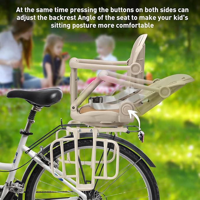 Kid's Bike seat Rear Child Carrier Bike Chair for Bicycle Kids seat for Children 2~4 Years,Weight 55 lbs