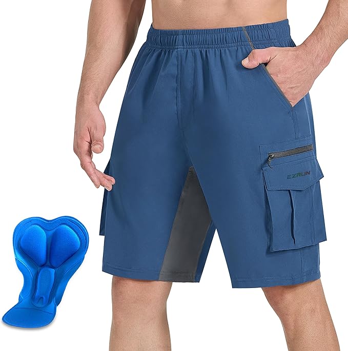 Men's Mountain Bike Shorts 3D Padded Bicycle Biking Shorts Quick Dry Lightweight MTB Cycling Shorts