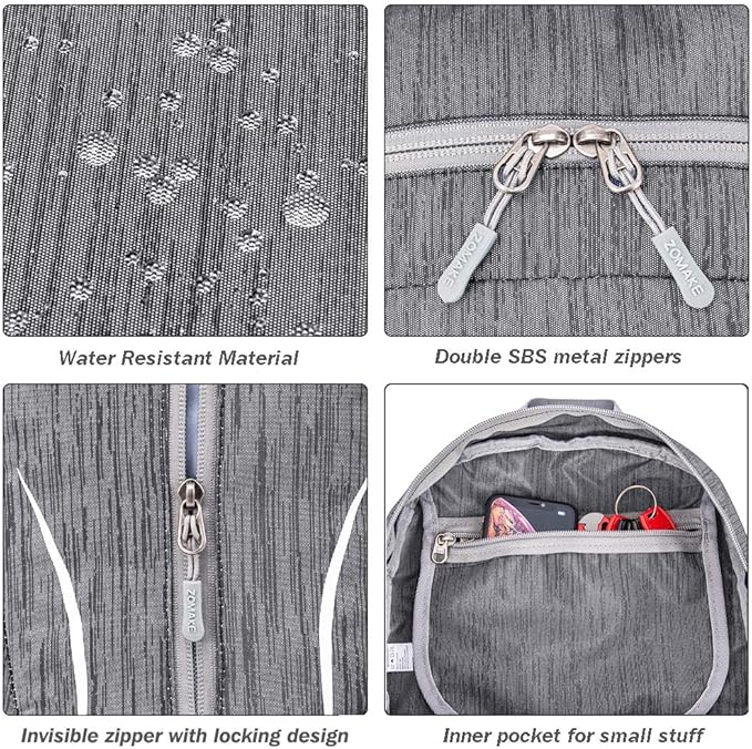 ZOMAKE 25L Ultra Lightweight Packable Backpack, Foldable Hiking Backpacks Water Resistant Small Folding Daypack for Travel(Black)