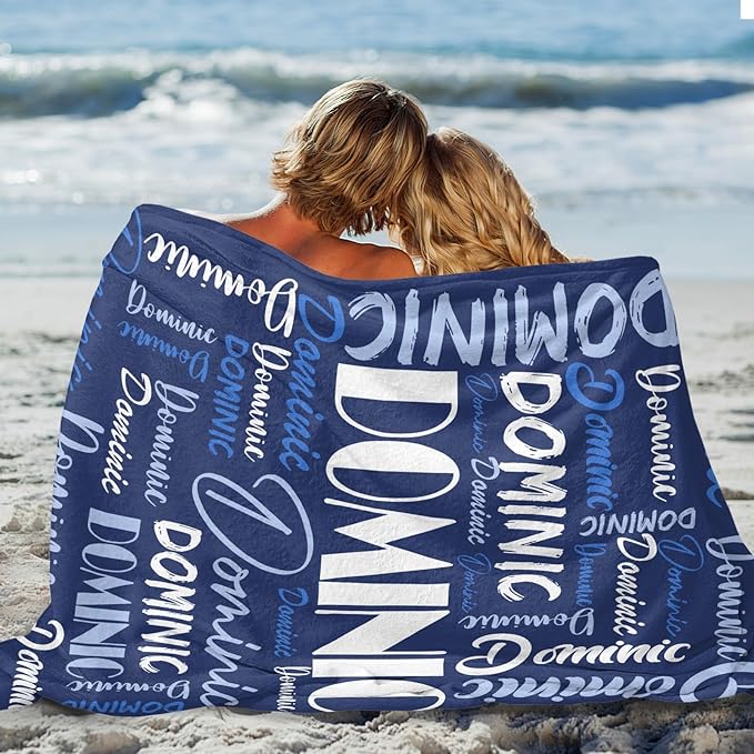 Dr.TOUGH Personalized Name Blanket Personalized Blanket for Adult Kids Flannel Customized Personalized Blankets and Throws