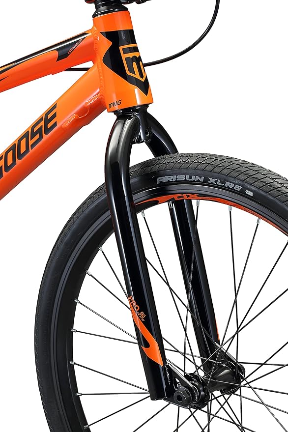 Mongoose Title Pro or Elite BMX Race Bike with 20 or 24-Inch Wheels in Red, Orange, or Black, Beginner or Returning Riders, Featuring Lightweight Tectonic T1 Aluminum Frame and Internal Cable Routing
