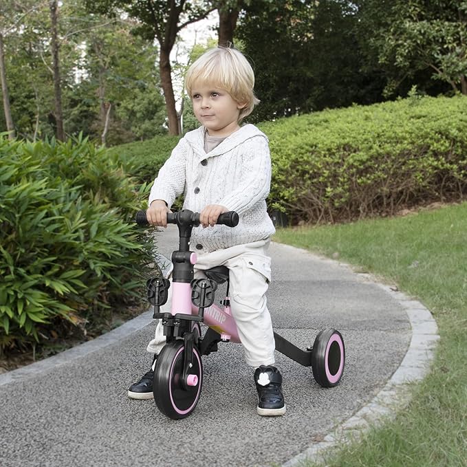 Elantrip 5 in 1 Balance Bike for 1 to 3 Years Old Kids,Toddler Tricycle Kids Trikes Tricycle, Best Toys for Boy & Girl, Balance Training,Adjustable Seat and Removable Pedal
