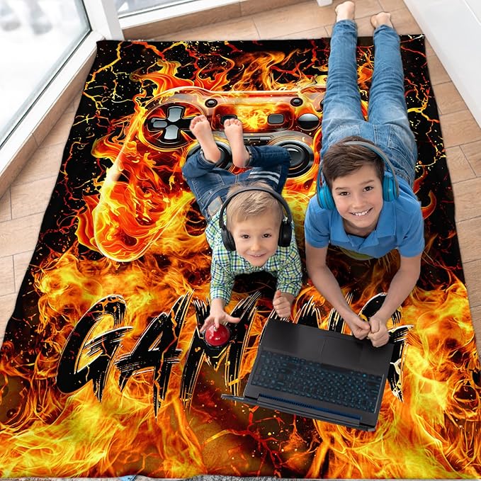 Blanket for Boys Men Gaming Throw Blankets Gift for Kids Adults Men Game Lovers, 60x80 Inches Lightweight Soft Throw for Sofa Couch Bed Home Decor