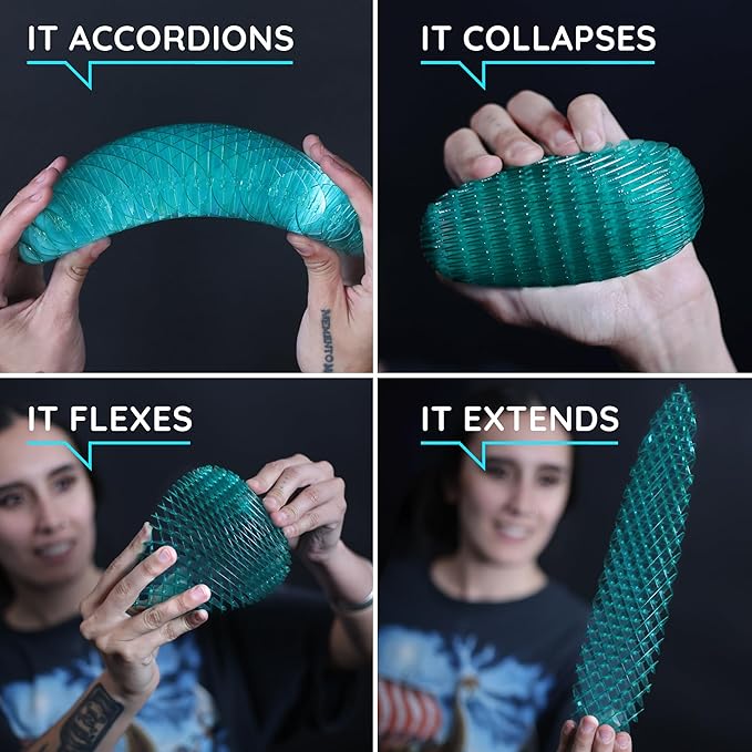 Morf Fidget Worm Toy - Flexible 3D Sensory Slug Figgy Toy for Kids, Teens, and Adults – Stretchy, Quiet, Stress and Anxiety Relief, Focus - For Play, School, Work Gifts, Great For Classroom and Office