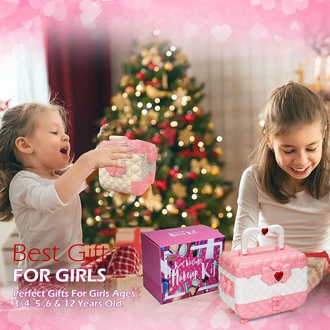 Kids Makeup Sets for Girls - Kids Makeup Sets for Girls 3-4,Play Make Up Kit,Maquillaje para Niñas, Best Toys for Little Girl,Princess Toddler Kid Stuff, Ages456789 10-12 Year Old Girl Birthday Gifts