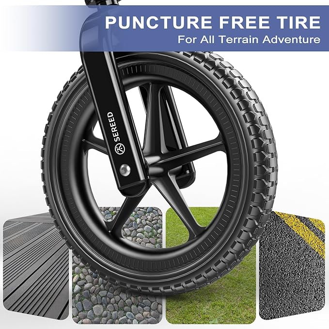 SEREED Toddler Balance Bike 2 Year Old, No Pedal Kids Toy Bike for 2-5 Years Old, Tool-Free Adjustment, Gift for 2-3 Boys Girls, Customize Plate with 3pcs Stickers (Blue)