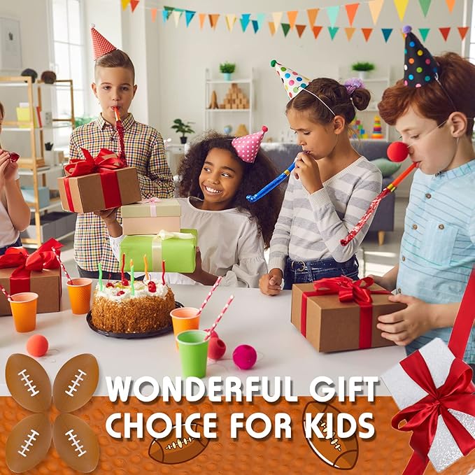 Jerify 12 Pcs Mini Footballs for Kids, 4.72 Inch Foam, Brown, American Football, Bulk Stress Balls for Birthday Party Favors