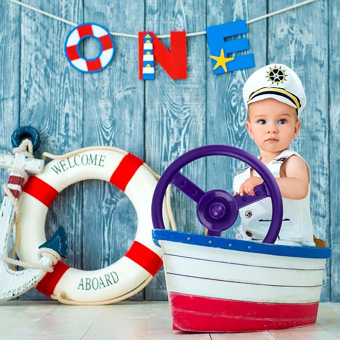 Playground Steering Wheel Accessories Plastic Swingset Steering Wheel Pirate Ship Steering Wheel Playset for Outdoor Backyard Treehouse Playground Jungle Gym (1, Purple)