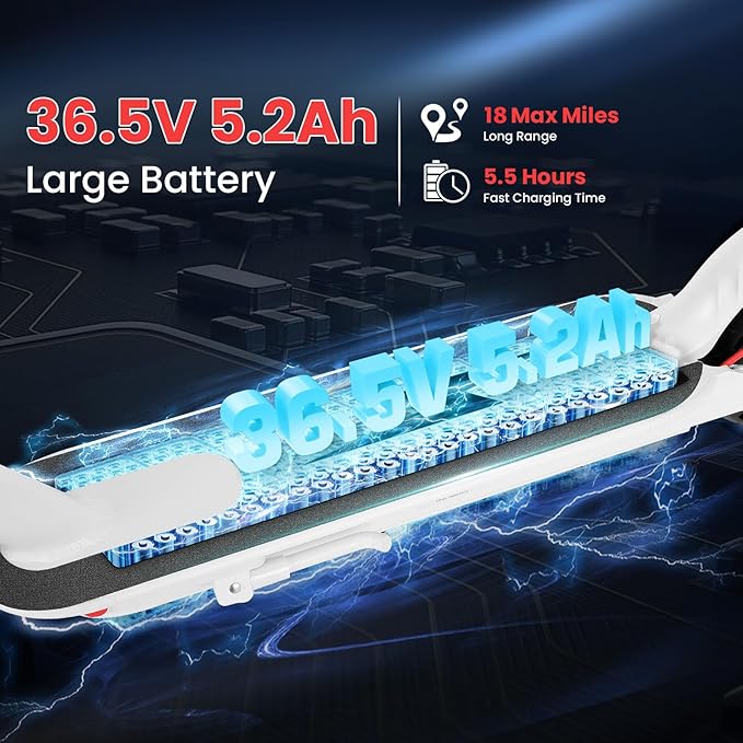 Caroma Electric Scooter,630W Peak Motor,20 MPH Max Speed & 18 Miles Long Range,8.5" Solid Tires,Dual Braking System with Cruise Control,Foldable E-Scooter with Smart APP Lock for Adults and Teens