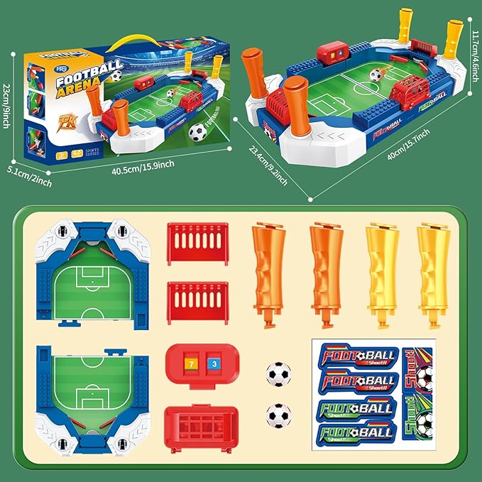 Mini Foosball Table, Soccer Board Game for Kids, 3 4 5 6 7 8-12 Year Old Boys Girls Birthday Gifts, Football Games Pinball Machine, Indoor Outdoor Family Party Sports Toys