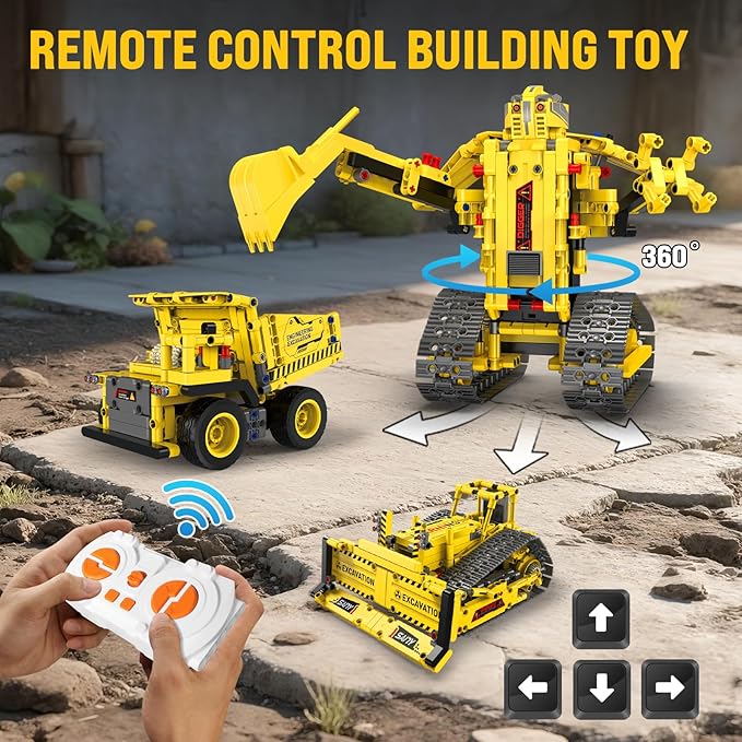 5-in-1 STEM Robotics Kits, 550 PCS Science Kits Building Blocks RC Robot Sets, App & Remote Control, Educational Toys for Kids Age 6 7 9 10 11 13 14+, DIY Gift for Boys & Girls