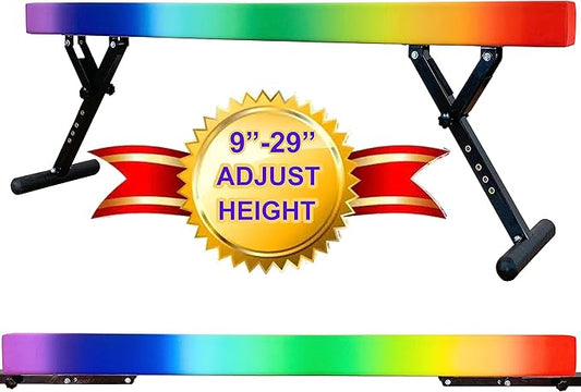 Adjustable Balance Beam 8 ft Gymnastic Beam Adjustable Height for Kids and Teenage of All Gymnastic Levels, Gymnastic Training Beam Gymnastic Equipment for Athlete Home and Gym Club Use