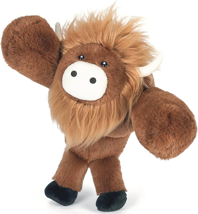 IKASA Highland Cow Stuffed Animals Plush Toys,12.5 inches Cute Cuddly Plushie Soft Small Plushy Fluffy Toy, Gifts for Family Kids Girls Boys Children