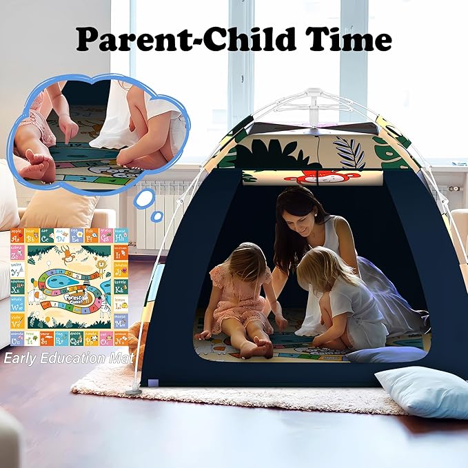 Outdoor Multi-Purpose Play House for Toddlers-Easy to Set up and Pop up Play Tent with Tunnel and Playhouse Kids Indoor Outdoor, Outdoor/Indoor Kid's Pop Up Play House, Gift for Toddlers(Monkey)