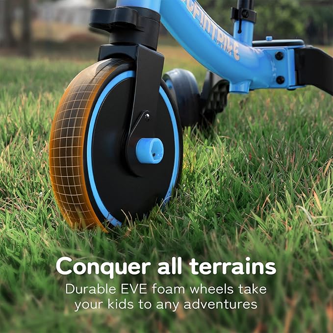 besrey 5 in 1 Toddler Bike for 1 Year to 4 Years Old Kids, Toddler Tricycle Kids Trikes Tricycle, Toys for Boy & Girl, Balance Training, Removable Pedals