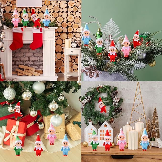 Tiny Elf Baby Doll, Miniature Elf Girl Boy, Stocking Stuffers Gifts for Grandkids, Kids & Adults, Christmas Decorations Accessories, Party Favors Xmas Party Supplies