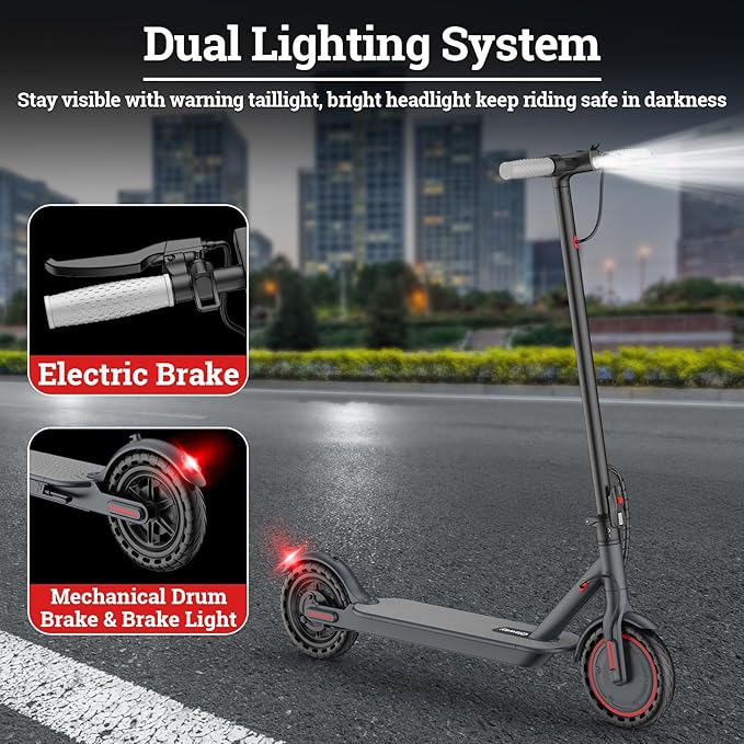 Electric Scooter - 8.5"/10" Solid Tire, Powerful 350W/500W Motor, Top Speed 19 MPH, Max 16-22 Miles Ranges, Load 265LBS, Aluminum Alloy Frame Foldable Commuting Escooter for Adults & Teens