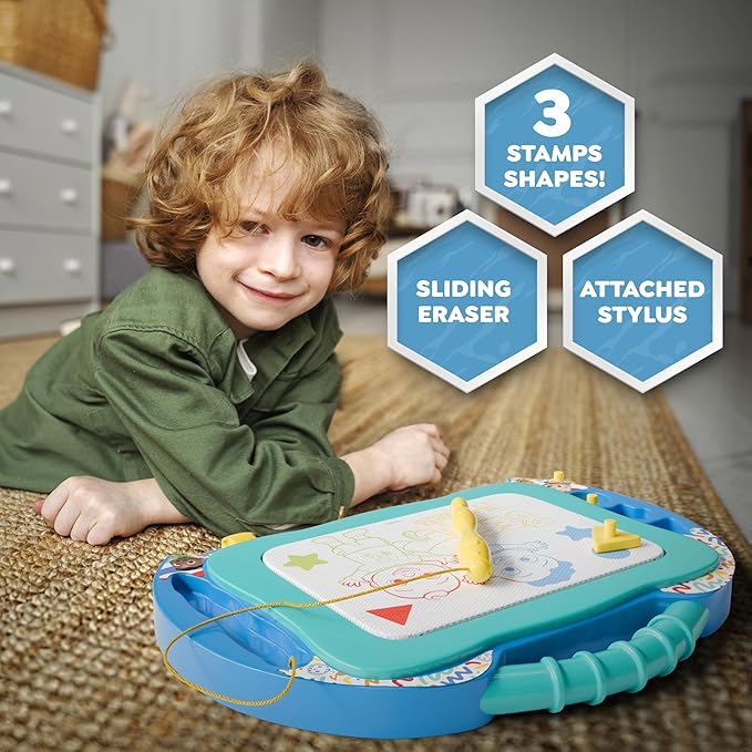 Lollipop Cocomelon Magnetic Drawing Board - Mess-Free Play & Creative Exploration for Toddler Artistic Development with Instant Blank Canvas and Easy Erasing - Educational Learning Toy for Toddlers