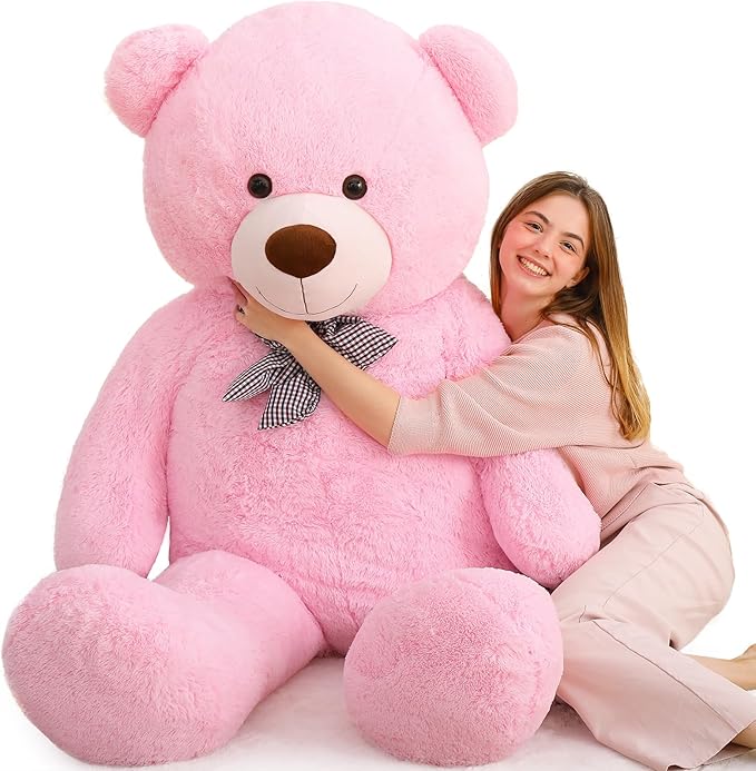 MaoGoLan Giant Teddy Bear 6 Feet Tall, Pink Human Size Big Teddy Bear Stuffed Animal for Boyfriend,Girlfriend,Wife on Valentines,Christmas,Birthday