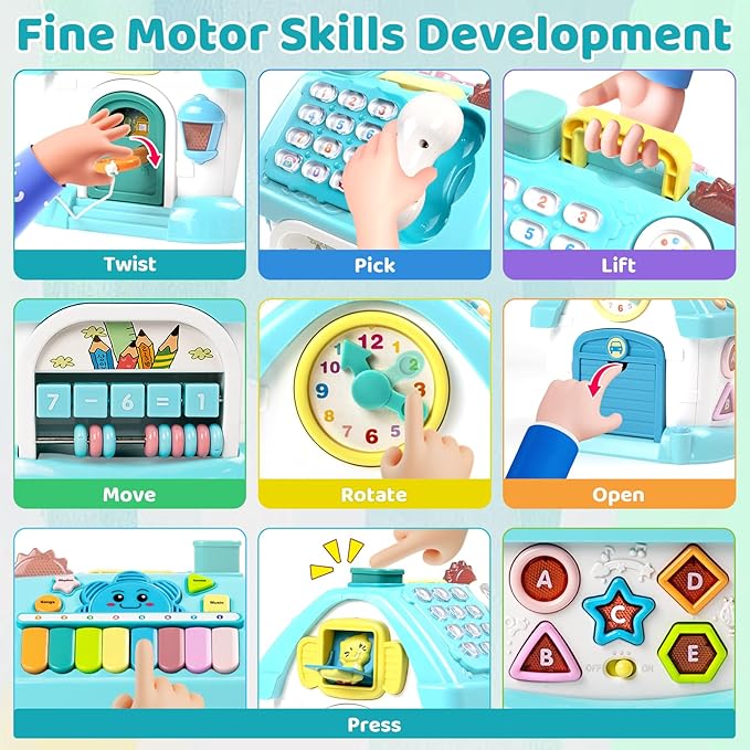 Marstone Baby Toys for 1 Year Old Boy and Girl Gifts: Kids, Toddler Toys Age 1-2, 8-in-1 Educational House for One Year Old Birthday Gift